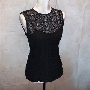 Nanette Lepore Lace Print Sleeveless Blouse